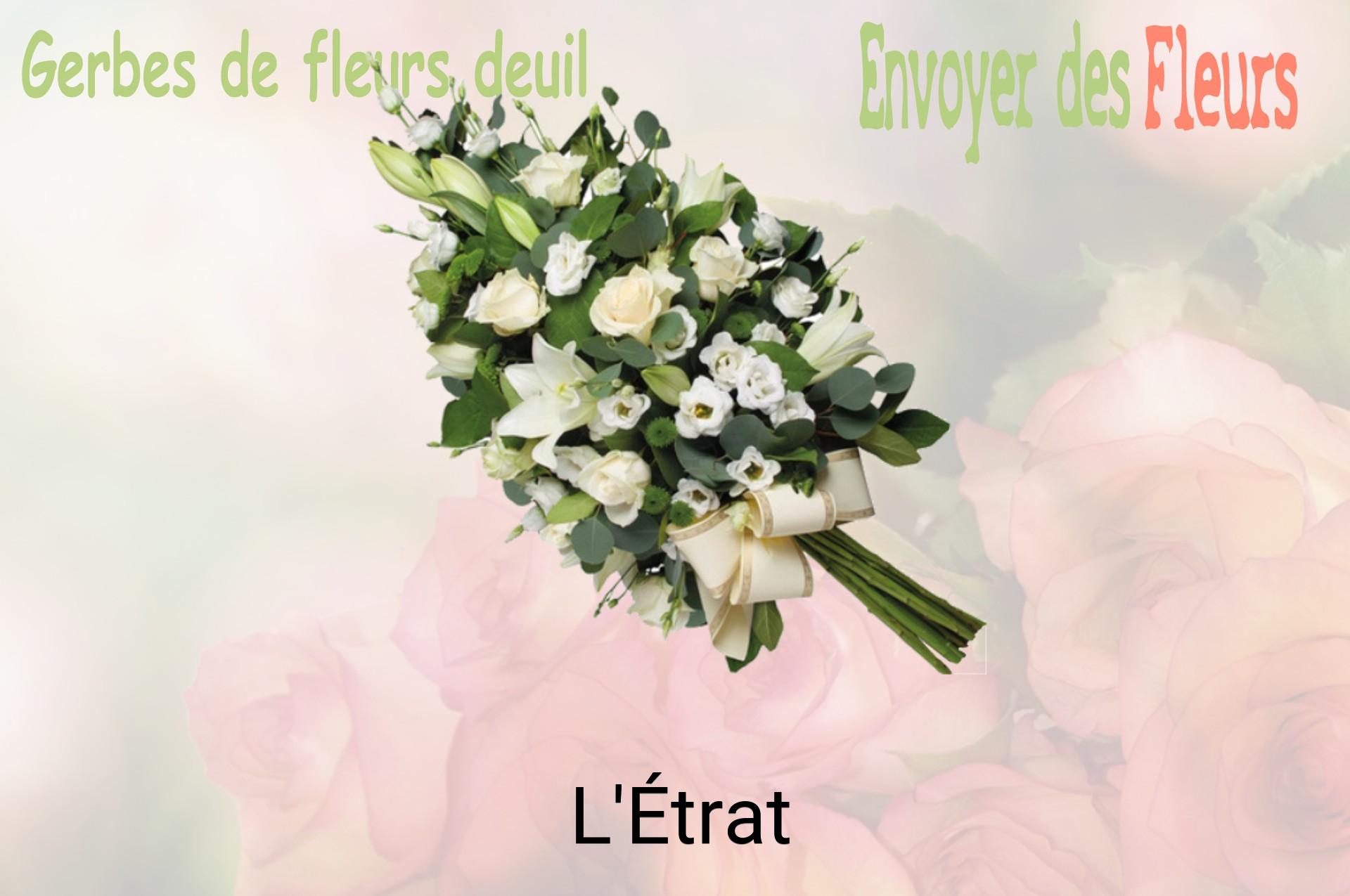 Gerbe de fleurs de deuil livrée à L'Étrat